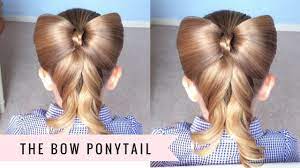 Wrap up with a little hair knot just about the ponytail. Bow Ponytail By Sweethearts Hair Youtube