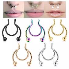 19Pcs Fake Nose Rings No Piercing Nose Cuff Fashion Nose Jewelry For Women  - Walmart.Com