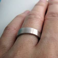 Wedding Ring With Signature Brushed Strokes White Gold Etsy Silver Wedding Bands Mens Gold Rings White Gold Rings