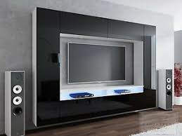 Kaufexpert wohnwand shadow schwarz hochglanz schwarz 285 cm mediawand anbauwand medienwand. Wohnwand Modern Design Led Built In Lighting Tv Stands Entertainment Centers You Ll Love In 2020 Mit Mobelleuchten Stimmungsvolle Indirekte Beleuchtung Schaffen Slawi Icons