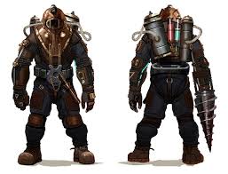 Bioshock 2 Big Daddy Big Daddy Concept Front Back Characters Art Bioshock 2 Bioshock Bioshock Art Bioshock 2