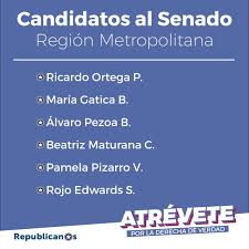 Oct 25, 2021 · a pocas semanas de las elecciones en chile, te presentamos las listas de partidos y candidatos que postulan a senadores en la región metropolitana para que tengas un voto informado. Cecilia Del22 Republicana Exrn Kastpresidente On Twitter Candidatos A Senadores Por Region Metropolitana Distrito 13 Comunas El Bosque La Cisterna San Ramon Lo Espejo Pedro Aguirre Cerda San Miguel Pacto Republicanos Kastpresidente2022