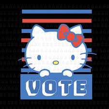 Tons of awesome halloween hello kitty wallpapers to download for free. Hello Kitty Vote Svg Hello Kitty Vote Png Hello Kitty Vote Hello Kitty Vote Stripes Cut File Hello Kitty Svg Hello Kitty Vector Buy T Shirt Designs