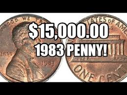 The 15 000 00 1983 Copper Lincoln Penny Transitional Error Cent