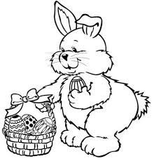 When the printable coloring page has loaded, click on the print icon to print it. Easter Bunny Basket Coloring Page Coloring Page Book For Kids