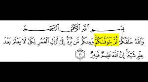 Arabic and english translation hd. Surah An Nahl Ayat 70 Quran Urdu Quran 70th