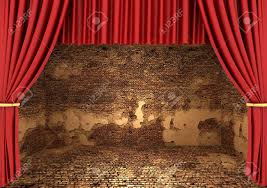 Glare from the sun or bright light. Interior Of A Very Grungy Brick Wall Room And Red Stage Theater Stock Photo Picture And Royalty Free Image Image 6490933