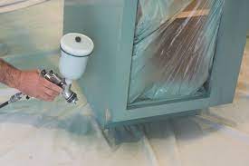 Some painters argue that the amount of time spent masking and spraying a kitchen ends up taking the same amount of time as brushing and rolling, but that. How To Spray Paint Kitchen Cabinets