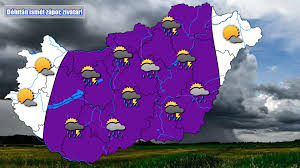 Egy légköri jelenségnek köszönhetően délután megnövekedhet a gomolyfelhőzet. Ma Delutan Zaporok Zivatarok Felhoszakadas Jegeso Metkep