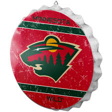You can find a new minnesota wild cap here at hatstore. Minnesota Wild Distressed Logo Bottle Cap Sign