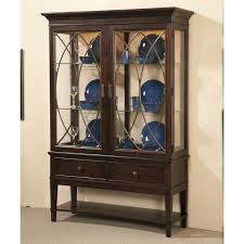 A R T Furniture Intrigue China Cabinet Dark Wood With Maple Stringer Inlay Www Hayneedle Com China Display China Cabinet Dark Wood