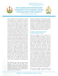 When do you need pest control? Pdf Does Cambodia Need Integrated Pest Management Past Experience Present Knowledge And Future Prospects