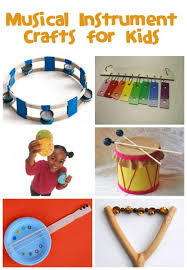 Musical instrument pictures for kids. Kids Love To Make Music Doesn T Matter When Or Where Signing Dancing And Banging Or Strumming Is A Favo Instrument Craft Music Crafts Preschool Music Crafts