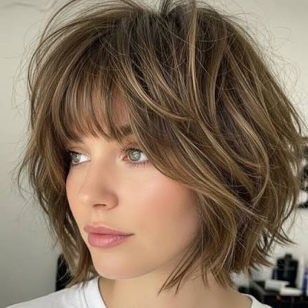 A three-angle visual of short shaggy bob hairstyles highlighting layered texture, volume, and effortless modern styling from front, back, and side views. #shaggyhairs #bobhairstyles