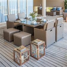 The Nova Heritage Rattan Cube Set In Willow Is A High Quality Luxurious Dining Set That Garden Furniture Sets Outdoor Furniture Sets Furniture Sets