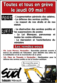Historique des actions 2018/2019 #stopmepris : Toutes Et Tous En Greve Le Jeudi 09 Mai Et Au Dela Sud Education 34