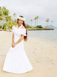 Hawaiian White Dress Free Shipping From Hawaii Beach Wedding Attire Beach Wedding Outfit Beach Wedding Guest Dress