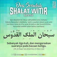 Doa Sesudah Shalat Witir Kutipan Agama Doa Membaca