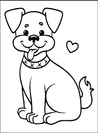 Boy giving his pet dog a bath. Best Coloring Pages For Kids Dogs