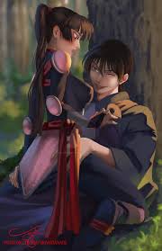 you, miroku (inuyasha), sango (inuyasha), inuyasha, highres, 1boy, 1girl,  black hair, couple, gloves - Image View - | Gelbooru - Free Anime and  Hentai Gallery