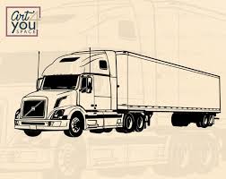 Free Free 342 Semi Truck Silhouette Svg SVG PNG EPS DXF File