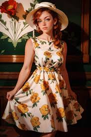 Retro floral outlet dress
