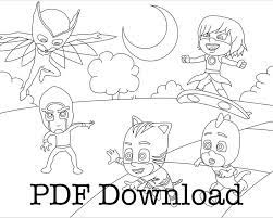 Keep your kids busy doing something fun and creative by printing out free coloring pages. Pin En Pj Marks