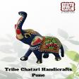 White metal hand-painted Rajasthani elephant
