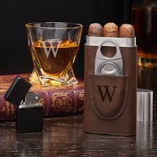 end whiskey and cigar gift set