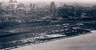 Aerial View Of 71 Planes From The Wisconsin Elks Landed At Maitland Field And The Milwaukee Seadrome In The Background I Historical View Aerial View Milwaukee