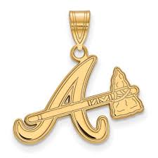 mlb gold atlanta braves mlb pendant