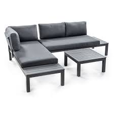 Aluminium garten lounge set 5 teilig gartenmobel lunse. Modulare Gartenlounge Aluminium Hofer