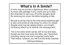 Richard Williams Poem What S In A Smile The Voice