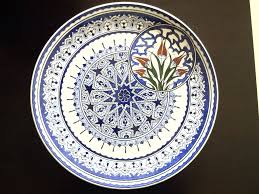 40cm Cini Tabak Tile Art Handmade Seramik Tezhip Desenler
