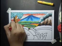An Easy Landscape Drawing For Kids Oil Pastel Painting With Oil Paints Drawing with oil pastels is a fun activity that combines the characteristics of wax crayons and pastels. an easy landscape drawing for kids oil pastel