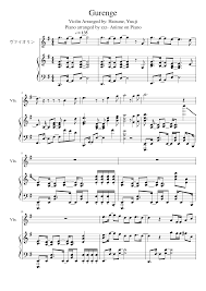 Jun 01, 2021 · film anime ini rilis pada tahun 2015 menceritakan tentang seorang anak yang memiliki bakat bermain piano bernama arima kousei. Gurenge Violin And Piano Sheets Sheet Music For Piano Violin Solo Musescore Com
