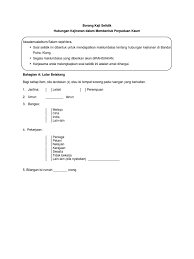 Borang soal selidik via www.slideshare.net. Borang Kaji Selidik