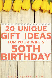 The perfect 50th birthday gift for anyone reaching that important milestone. Gifts For Wife Birthday