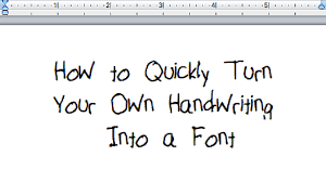 I haven't tried making a font that way yet, but i plan on it very soon! How To Quickly Turn Your Own Handwriting Into A Font For Free