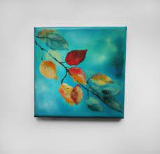 Fall Home Decor Small Painting Nature Painting Tree Leaves Etsy Small Canvas Paintings Small Paintings Small Canvas Art