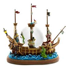 Disneyparks Authentic Peter Pan Jolly Roger Snowglobe Peter Pan Disney Disney Snowglobes Snow Globes