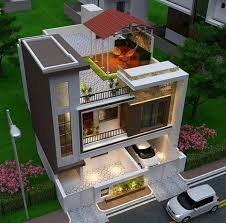 3d View Of Bungalow Design In India Exterior Gharpedia In 2020 Small House Elevation Design Modern Exterior House Designs Duplex House Design