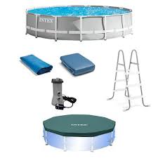 Intex 15ft X 42in Prism Frame Above Ground Swimming Pool Set With Debris Cover Above Ground Swimming Pools Round Above Ground Pool Swimming Pools