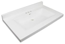 Transolid Carolina Single Bowl Vanity Top For Single Hole Faucet Contemporary Bathroom Sinks By Bath1