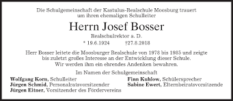 (marine) mettre l'ancre sur ses bossoirs, retenir avec des bosses. Traueranzeigen Von Josef Bosser Trauer Merkur De