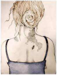 Bee Tattoo By Tracie Noles Ross Society6 Bee Tattoo Honeycomb Tattoo Body Art Tattoos