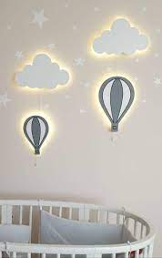 Nursery Night Light Cloud Lighting Baby And Kids Room Light Nursery Decor Wooden Bedside Lamp Kids Furniture Led Warm White Kids Room Wall Decor Baby Nursery Light Baby Room Design