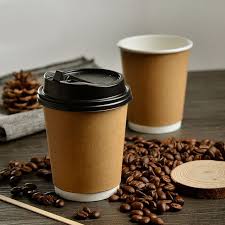 8oz Eco Friendly Thick Kraft Paper Coffee Cup Cafe Hotel Disposable Water Cup Paper Coffee Cup Coffee Cup Photo Disposable Coffee Cups