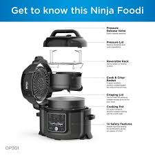 Versatility is also something you can look for as having a cooker which can do more than one style of cooking would be a great benefit if you can use. Ninja Foodi 6 5 Qt Black Stainless Electric Pressure Cooker With Tender Crisp Technology Op301 The Home Depot