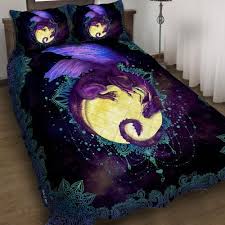 Cosmos sun moon stars duvet cover set double out of this world bedding bed sets decor. Dragon Of The Moon Quilt Bedding Set Tagotee